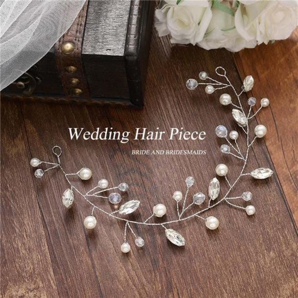 Pearl Wedding Hair Vine | Crystal Bridal Accessories - Picture 5 of 5